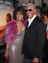 Beverly Todd and Morgan Freeman at the premiere of "The Bucket List."