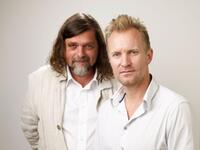 Kristian Levring and Ulrich Thomsen at the 2008 Toronto International Film Festival.