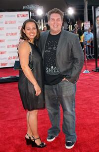 Nate Torrence and Guest at the world premiere of "Get Smart."