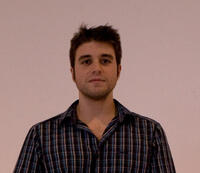 Director Carles Torrens on the set of "Apartment 143."