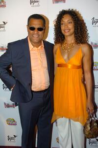 Lawrence Fishburne and Gina Torres at the screening of "King of New York" during the Cinevegas 2005.