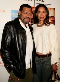 Laurence Fishburne and Gina Torres at the premiere of "Five Fingers" during the 5th Annual Tribeca Film Festival.