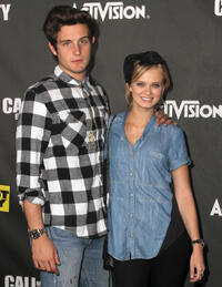 Nico Tortorella and Sara Paxton at the Launch party of "The Call Of Duty: Black Ops."