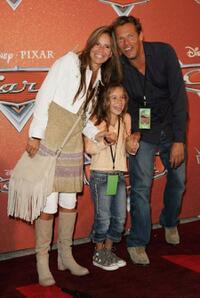 Anette Goebel, daughter Lucia and Christian Tramitz at the German premiere of "Cars."