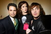 Paul F. Tompkins, Laura Kightlinger and Jack Black at the taping for "Comedy Central Presents."