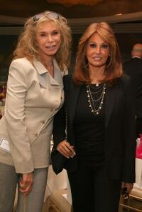 Ann Turkel and Raquel Welch at the Carousel of Hope kickoff luncheon.