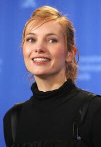 Nadja Uhl at the photocall of "Kirschblueten Hanami" during the 58th International Berlinale Film Festival.