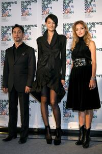 Chris Peppler, Ai Tominaga and Anna Tsuchiya at the press conference of "Fashion's Night Out."