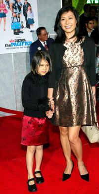 Tsui Mung-Ling and Guest at the premiere of "The Pacifier."