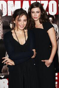 Jasmine Trinca and Anna Mouglalis at the premiere to promote "Romanzo Criminale" (Crime Novel).