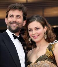 Director Nanni Moretti and Jasmine Trinca at the premiere of "Il Caimano" during the 59th edition of the International Cannes Film Festival.