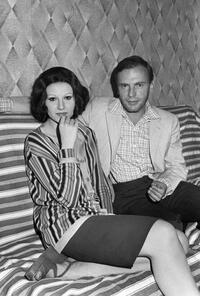 Jean-Louis Trintignant and Stefania Sandrelli at the press conference for "The conformist".