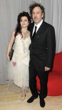 Helena Bonham Carter and Tim Burton at the London premiere of "Alice in Wonderland."
