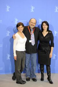 Rona Lipaz-Michael, director Eran Riklis and Hiam Abbass at the photocall of "Lemon Tree" during the 58th International Film Festival (Berlinale).