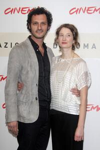 Fabio Troiano and Alba Caterina Rohrwacher at the photocall of "Giorni E Nuvole" during the Rome Film Festival.