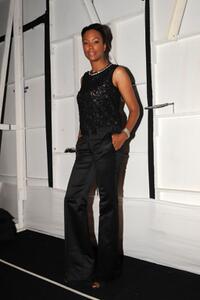 Aisha Tyler at the Badgley Mischka Fall 2008 fashion show.