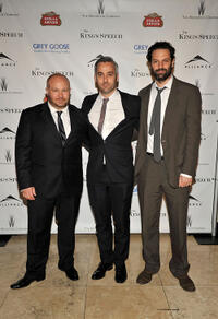 Gareth Unwin, Iain Canning and Emile Sherman at the dinner for "The King's Speech."