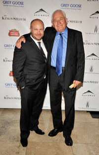 Gareth Unwin and David Seidler at the dinner for "The King's Speech."