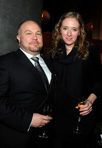 Gareth Unwin and Rosie Ellis at the after party of the premiere of "The King's Speech."