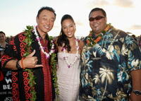 Cary-Hiroyuki Tagawa, Aya Sumika and Peter Navy Tuiasosopo at the world premiere of NBC's new police drama "Hawaii."
