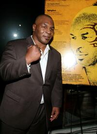 Mike Tyson at the premiere of "Tyson."