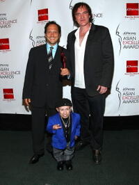 Rob Schneider, Verne Troyer and Director Quentin Tarantino at the 2008 JCPenney Asian Excellence Awards.