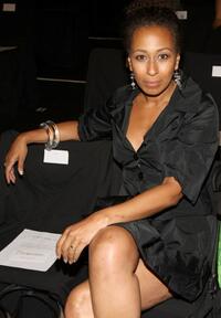 Tamara Tunie at the Carmen Marc Valvo Spring 2009 fashion show during the Mercedes-Benz Fashion Week.