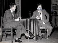 Peter Ustinov at the "Friends of the National Theatre" conference.