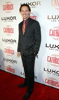 Steve Valentine at the grand opening of the "CatHouse."