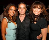 Eva La Rue, Wallace Langham and Liz Vassey at the after party of the grand opening of "CSI: The Experience."