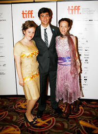 Hallie Switzer, Alexander Gammal and Ingrid Veninger at the Canada premiere of "Modra" during the 35th Toronto International Film Festival.
