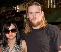 Mike Vallely and Guest at the premiere of "Paul Blart: Mall Cop."