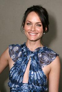 Amber Valletta at the opening of the new Oscar De La Renta Boutique.