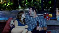 Malin Akerman as Ronnie and Vince Vaughn as Dave in "Couples Retreat."