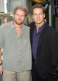 Noah Emmerich and Brian Van Holt at the hand and footprint ceremony.