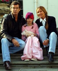 Pierce Brosnan, Sophie Vavasseur and Beau St. Clair at the press conference of "Evelyn."