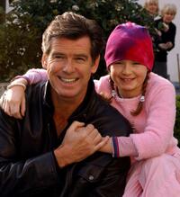 Pierce Brosnan and Sophie Vavasseur at the press conference of "Evelyn."