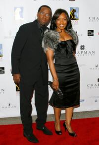 Courtney B. Vance and Angela Bassett at the premiere of the Dodge College of Film and Media Arts.