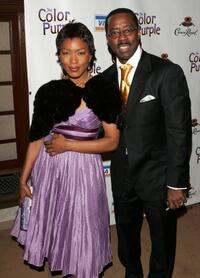 Courtney B. Vance and Angela Bassett at the after party for the opening of "The Color Purple."