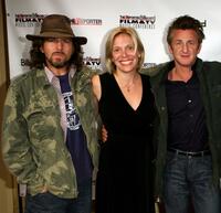 Eddie Vedder, Tamara Conniff and Sean Penn at the Hollywood Reporter/Billboard Film and TV Music Conference Day.