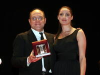 Carlo Verdone and Luisa Ranieri at the Italian Movie Awards.