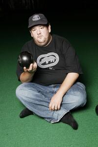 Johnny Vegas at the studio session of "Blackball."