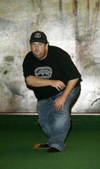 Johnny Vegas at the studio session of "Blackball."