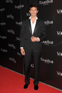 Andres Velencoso at the Vogue Magazine 20th anniversary party in Spain.