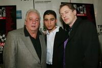 Vinny Vella, Vinny Vella Jr. and Steve Buscemi at the premiere of "Coffee and Cigarettes" during the 2004 Tribeca Film Festival.