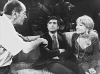 Monica Vitti, Luis Bunuel and Jean-Claude Brialy on the sets of the film "The Phantom of Liberty".