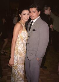 Eva Longoria and Jacob Vargas at the 2001 ALMA (American Latino Media Arts) awards after party.