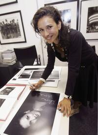 Indira Varma at the private view of "Off Stage: The RADA Centenary Portraits."