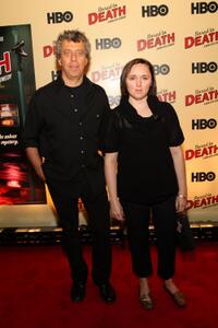 Eric Bogosian and Sarah Vowell at the premiere of "Bored to Death."