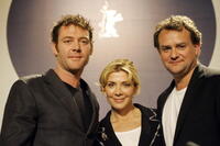 Marton Csokas, Natasha Richardson and Hugh Bonneville at the press conference of the International Berlin Film Festival Berlinale.